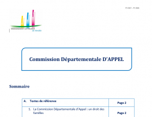 Commission Départementale de Recours : repères